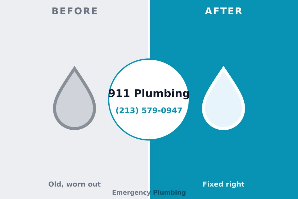 Before and after: plumbing repair Raoul, GA